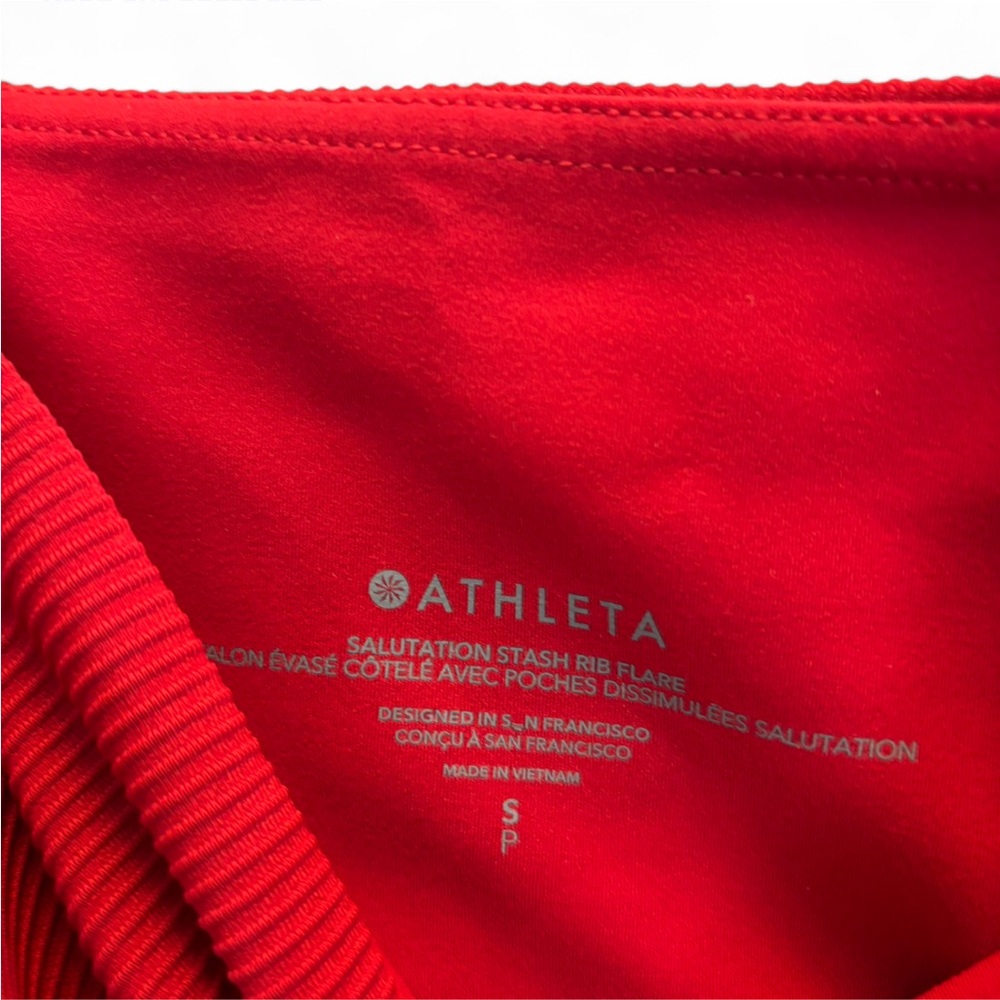 Athleta Red Flared High-Rise Leggings - Picture 3 of 6